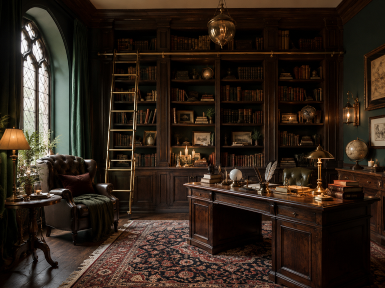 How to Create a Harry Potter-Inspired Home Office Library That Feels Grown-Up